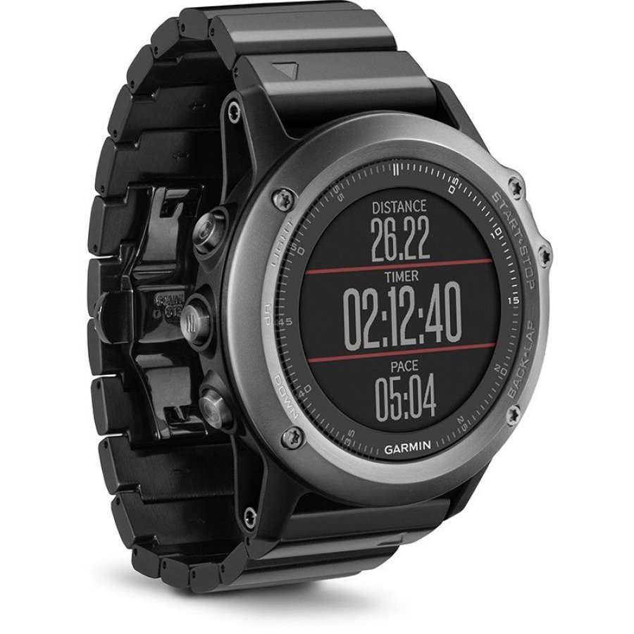 Garmin Умные мультиспортивные часы FENIX® 3 Sapphire, черный силиконовый браслет Garmin Умные мультиспортивные часы FENIX® 3 Sapphire, черный силиконовый браслет