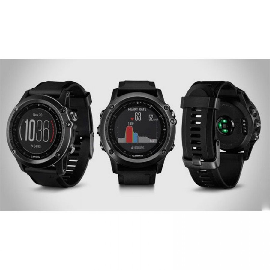 Garmin Умные мультиспортивные часы FENIX® 3 Sapphire, серебряный с кожаным ремешком Garmin Умные мультиспортивные часы FENIX® 3 Sapphire, серебряный с кожаным ремешком