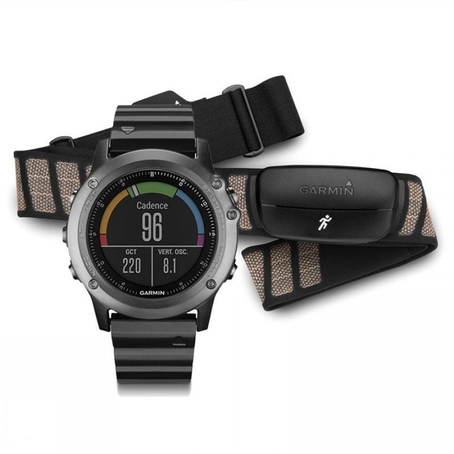 Garmin Умные мультиспортивные часы FENIX® 3 Sapphire, серебряный с кожаным ремешком Garmin Умные мультиспортивные часы FENIX® 3 Sapphire, серебряный с кожаным ремешком