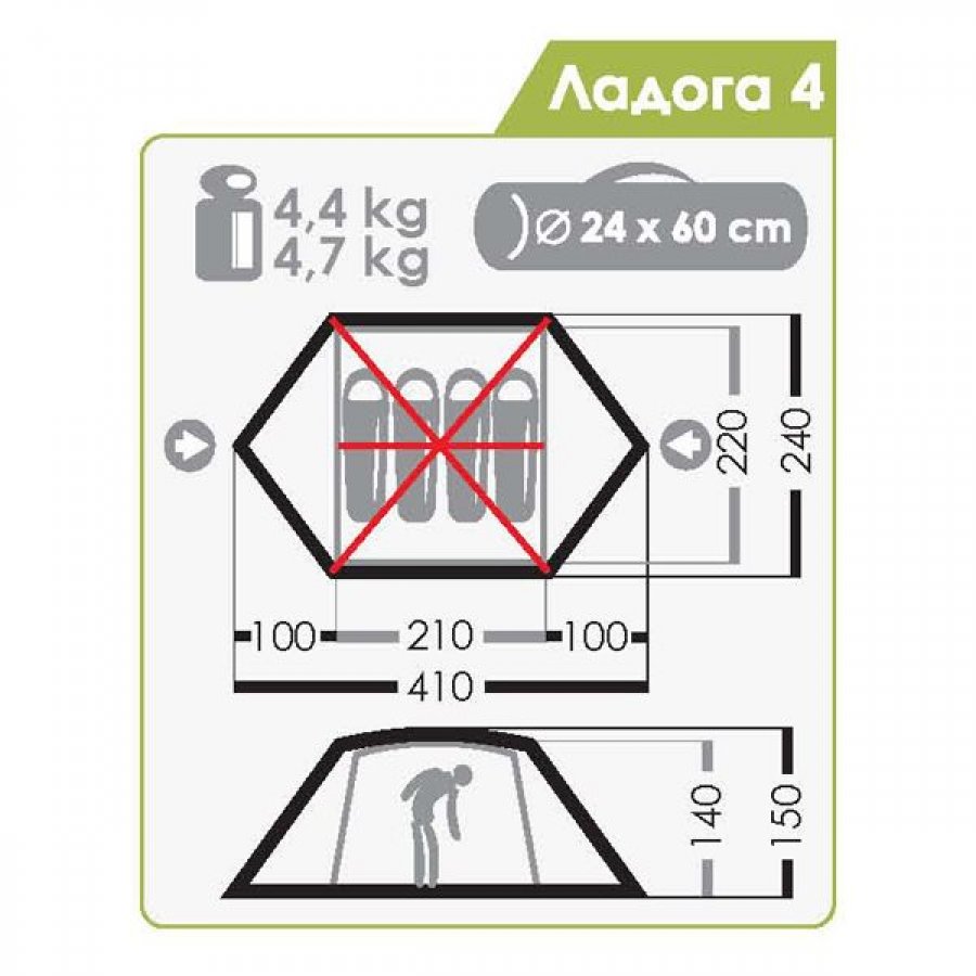 Палатка Ладога 4 Палатка Ладога 4