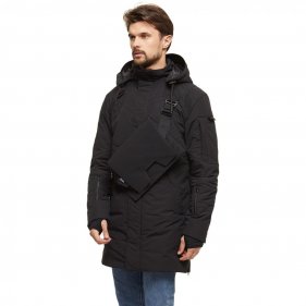 Изображение Пальто мужское утепленное Bask Roo-Egis -12С (черный) размер 50