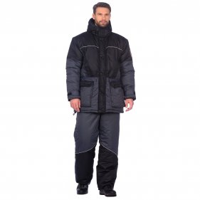 Изображение Huntsman Костюм для рыбалки Арктика ткань Nylon Taslan -40°С (серый/черный)