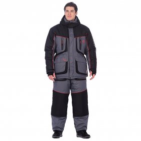 Изображение Костюм зимний Siberia LUX цвет Серый/Черный ткань Breathable