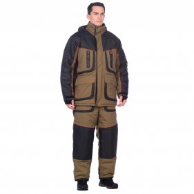 Изображение Костюм зимний Siberia LUX цвет Хаки/Черный ткань Breathable