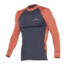 Изображение Tramp футболка с длинным рукавом мужская Trekking (серый/оранжевый)
