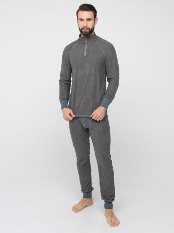 Huntsman комплект термобелья Thermoline ZIP ткань Флис Фактурный (серый)