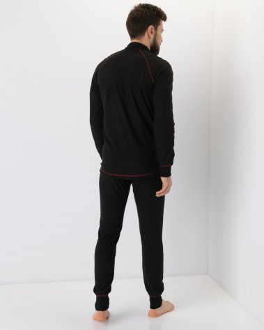 Huntsman комплект термобелья Thermoline ZIP Флис Фактурый (чёрный)