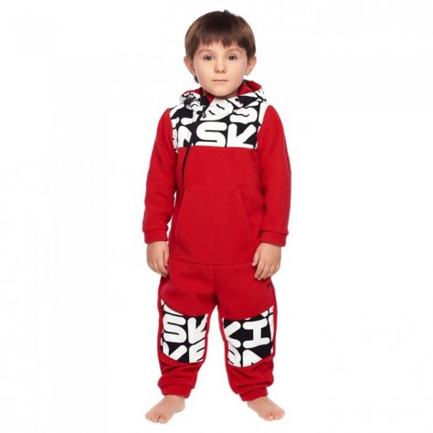 Комбинезон Polartec детский Bask Modi (красный/черный)