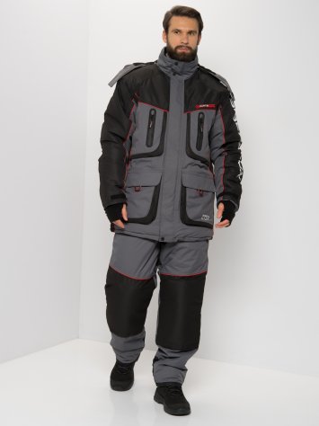 Костюм зимний Siberia LUX ткань Breathable (Серый/Черный)