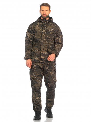 Костюм демисезонный Huntsman  Горка-3 -5°С ткань Смесовая Рип-Стоп (мультикам black) 