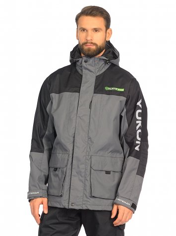 Костюм демисезонный Юкон ткань Breathable (серый/черный)