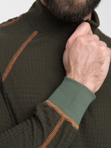 Huntsman комплект термобелья Thermoline ZIP ткань Флис Фактурный (хаки)