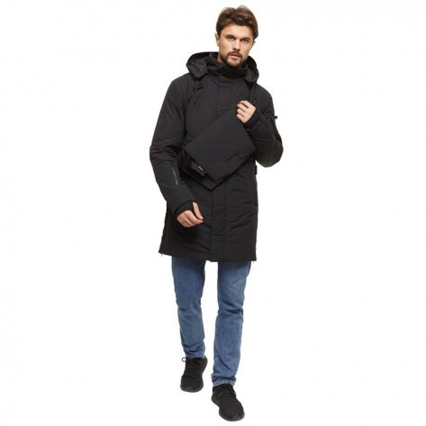 Пальто мужское утепленное Bask Roo-Egis -12С (черный) размер 50