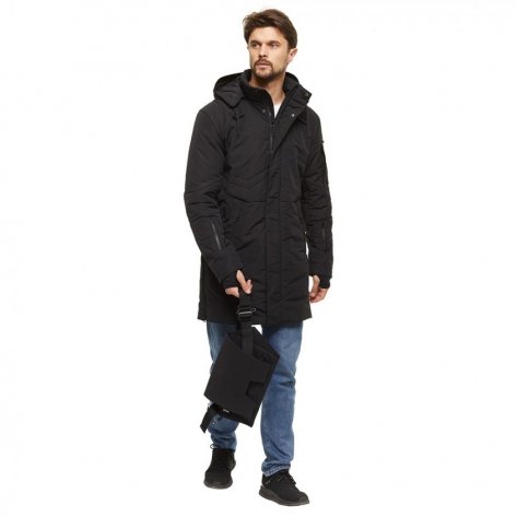 Пальто мужское утепленное Bask Roo-Egis -12С (черный) размер 50