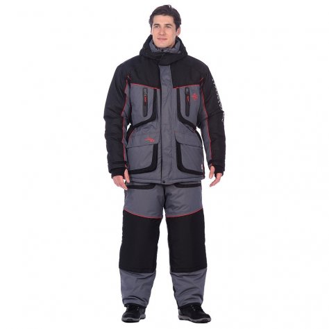 Костюм зимний Siberia LUX ткань Breathable (Серый/Черный)