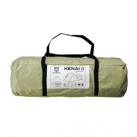 Четырёхместная палатка с большим тамбуром Alaska Kenai 4 (оливковый)