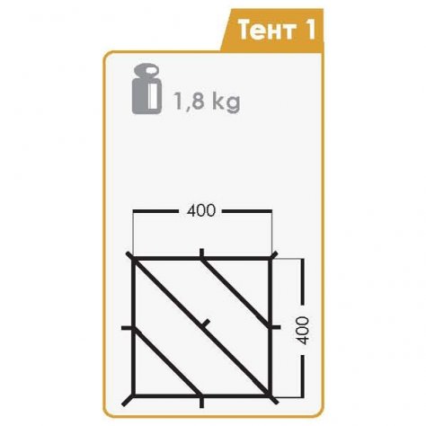 Normal Тент 1 4x4 (тёмно-зелёный)