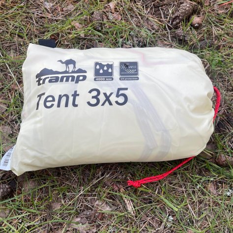 Тент походный Tramp 3x5м 4000 мм с защитой от ультрафиолета UV50 (песочный)