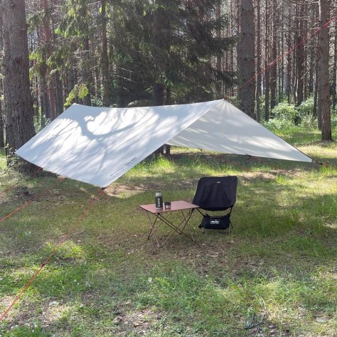 Тент походный Tramp 3x5м 4000 мм с защитой от ультрафиолета UV50 (песочный)