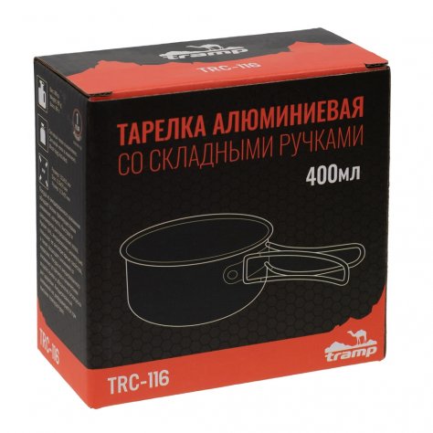 Tramp тарелка алюминиевая со складными ручками 400 мл