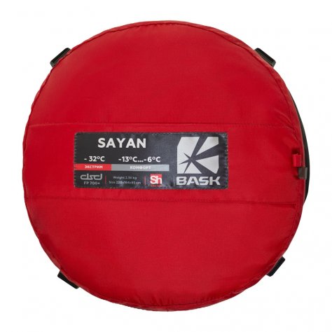 Спальный мешок кокон Bask Sayan L 3в1 -32 (чёрный/хаки)
