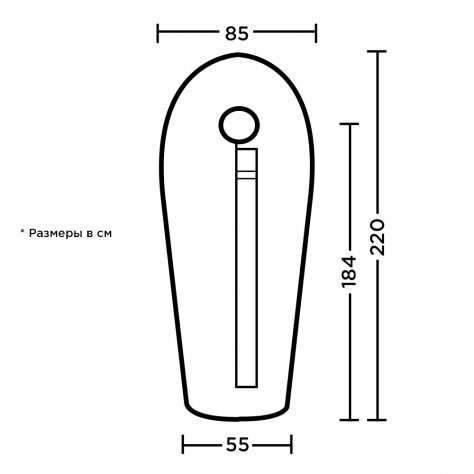 Спальный мешок кокон Bask Sayan L 3в1 -32 (красный/тёмно-серый)