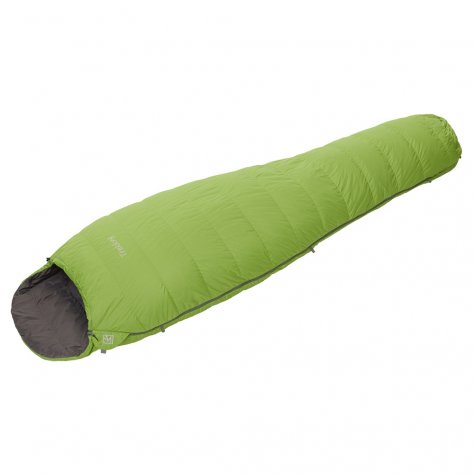 Спальник кокон пуховый Bask Trekking 600+Fp S V2 -19 (зелёный/тёмно-серый)