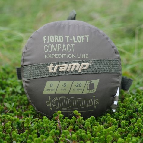 Спальный мешок Tramp Fjord T-Loft Compact -20 (оливковый)