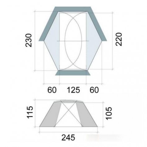 Bask палатка 2М Shark Fin Flap (оранжевый)