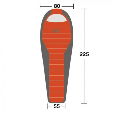 Tramp мешок спальный  Fjord T-Loft Regular -20 (оранжевый/серый)