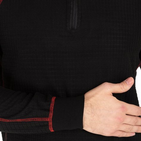 Huntsman комплект термобелья Thermoline ZIP Флис Фактурый (чёрный)