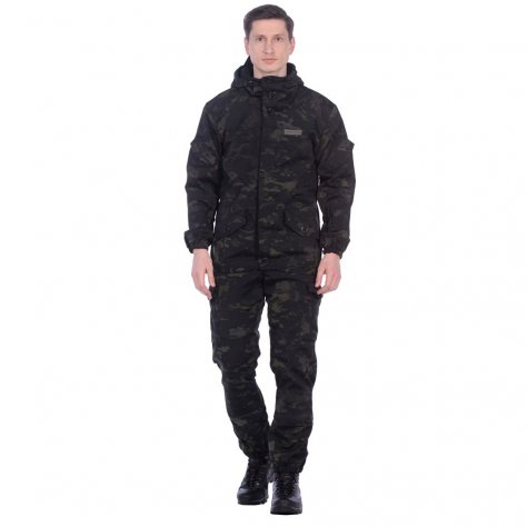 Костюм демисезонный Huntsman  Горка-3 -5°С ткань Смесовая Рип-Стоп (мультикам black) 